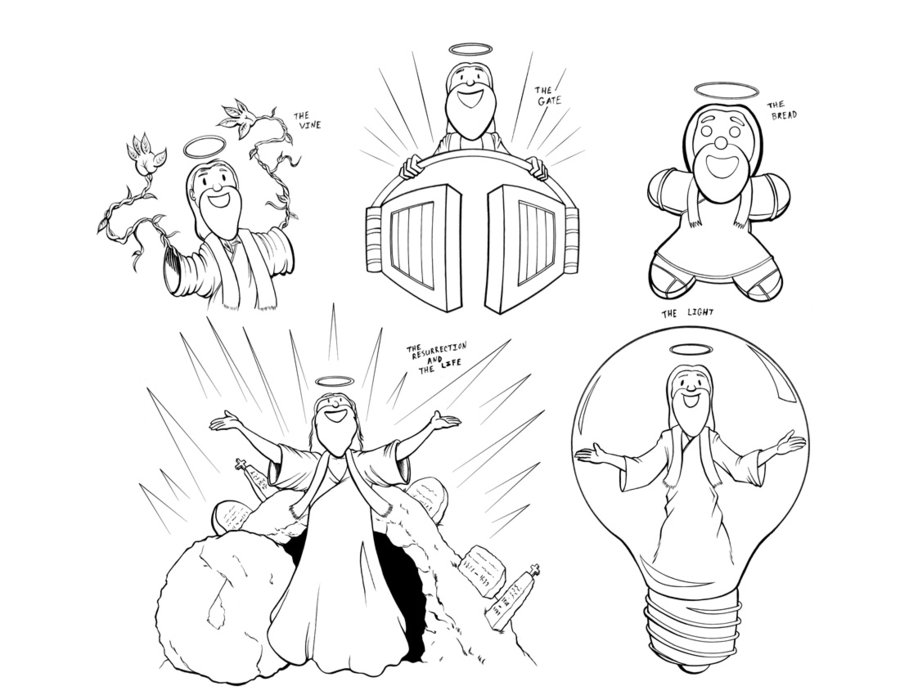 900x695 Cartoon Jesus By Robo Bug