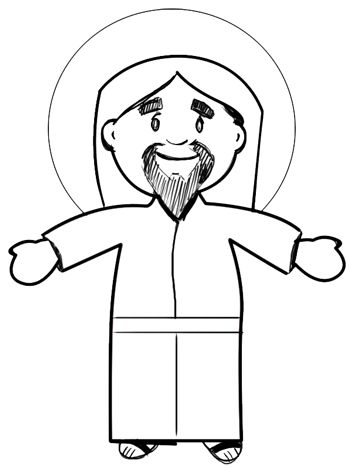 350x469 Collection Of Cartoon Jesus Drawing High Quality, Free