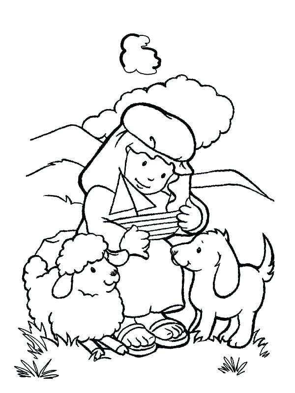 600x800 Jesus Is Our Shepherd Coloring Page The Good Boy Pages Cartoon I