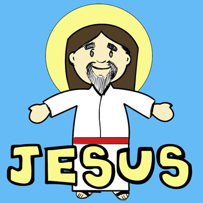 400x400 How To Draw Cartoon Jesus Christ For Easter Step By Step Drawing