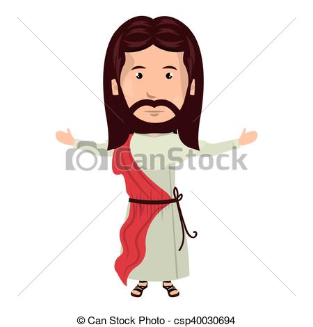 450x470 Jesus Christ Man Cartoon. Jesus Christ Man With Open Arms Cartoon