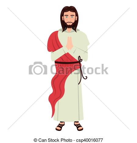450x470 Jesus Christ Man Cartoon. Catholic Religion. Vector Vectors