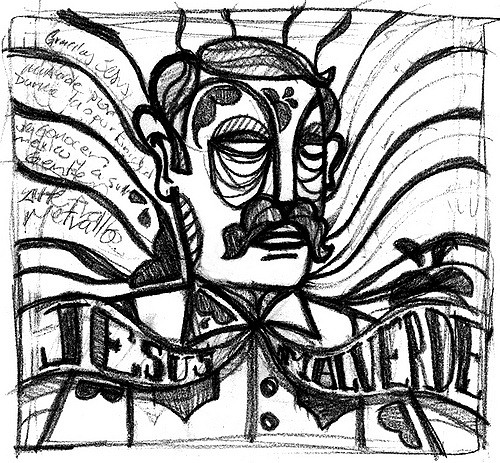 500x463 Jesus Malverde Boceto Para Un Proyecto En Con La