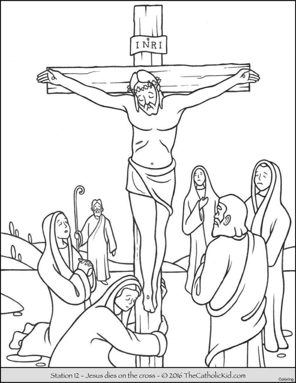 988x1278 Jesus On Cross Drawing