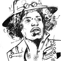 236x236 Jimi Hendrix Sketch By Renescar Art Sketches
