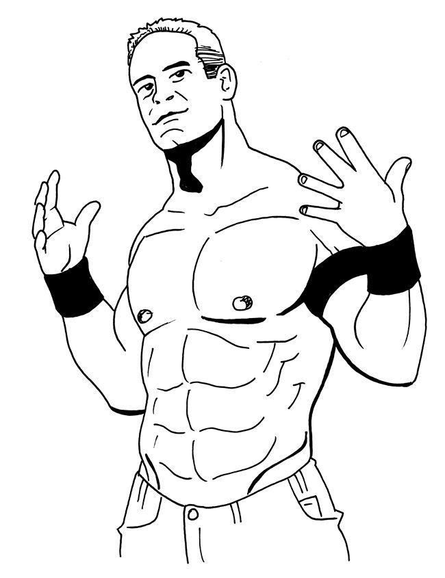 650x845 John Cena Coloring Book Wwe Wwf Wrestling John Cena Raw Kids