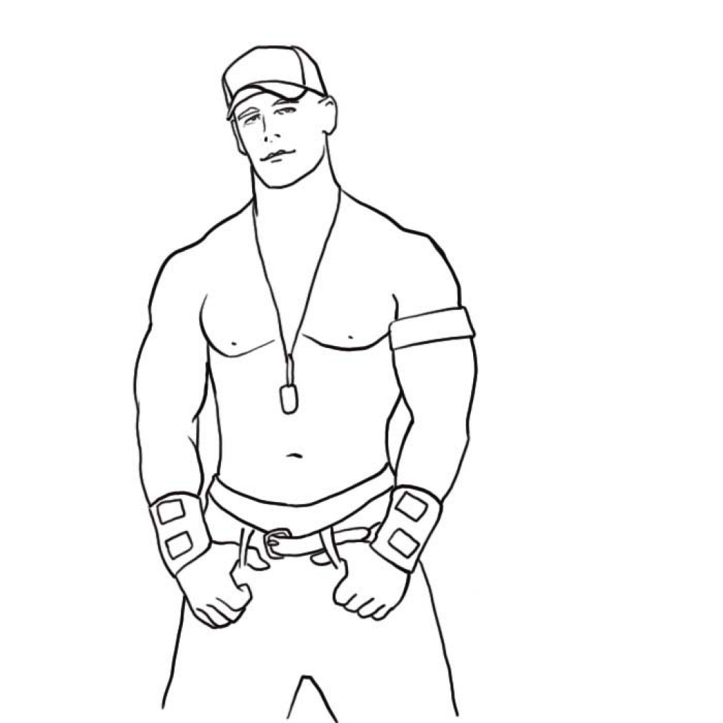 1024x1024 Collection Of John Cena Drawing Step By Step High Quality