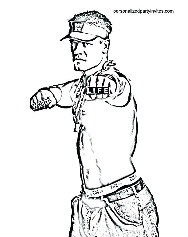 612x769 Wwe John Cena Printable Coloring Pages Kids Coloring Coloring Book