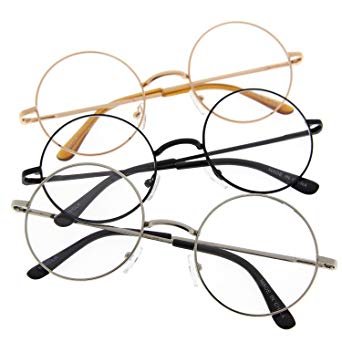 342x342 John Lennon Inspired Round Clear Lens Glasses Hippy