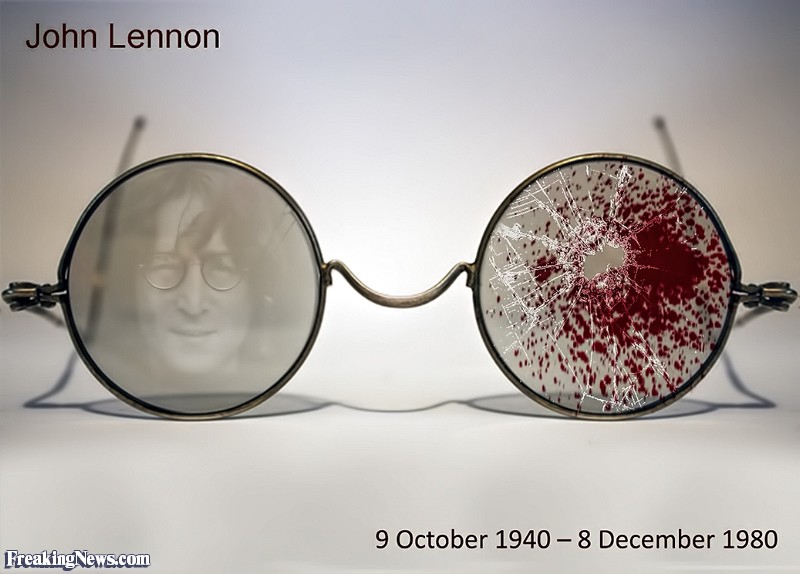 800x574 Drawn Sunglasses John Lennon Glass