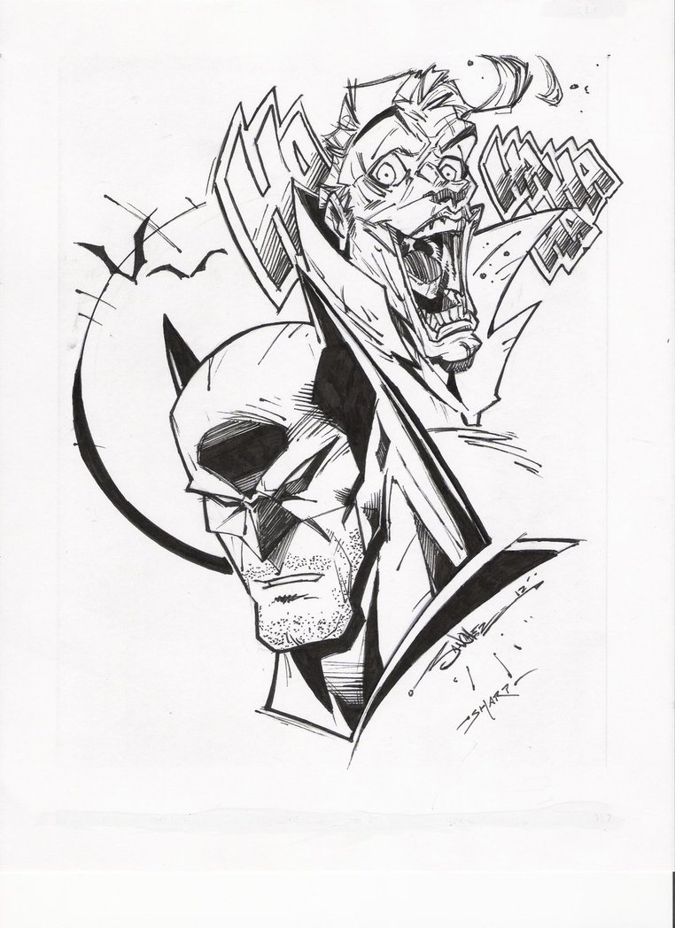 762x1048 Steven Sanchez's Batman Joker Inks By Fanboy67