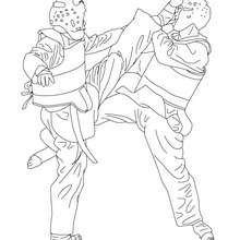 220x220 Judo Combat Sport Coloring Pages