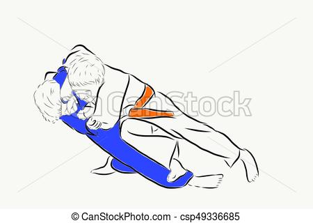 450x320 Judo Match Kids Illustration Stock Illustration