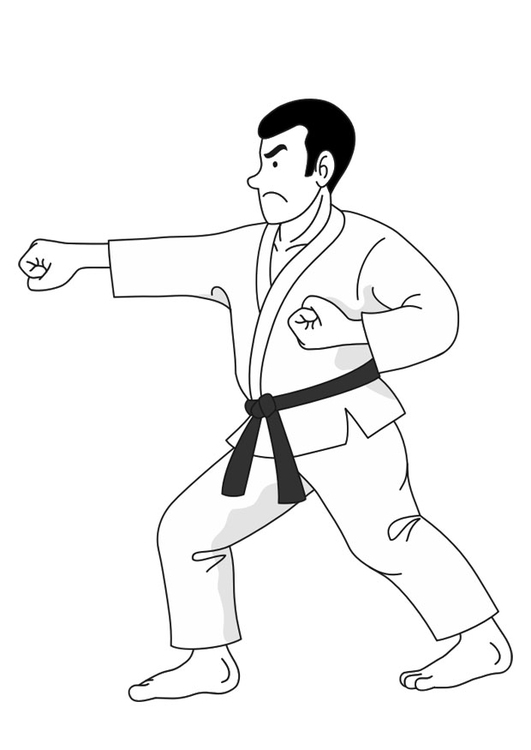 531x750 Coloring Page Judo