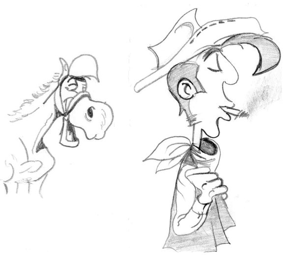 600x518 Lucky Luke And Jolly Jumper By My