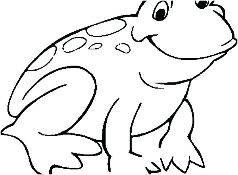827x609 Jumping Frog Colouring Pages Easy Drawing How To Draw A Frogs