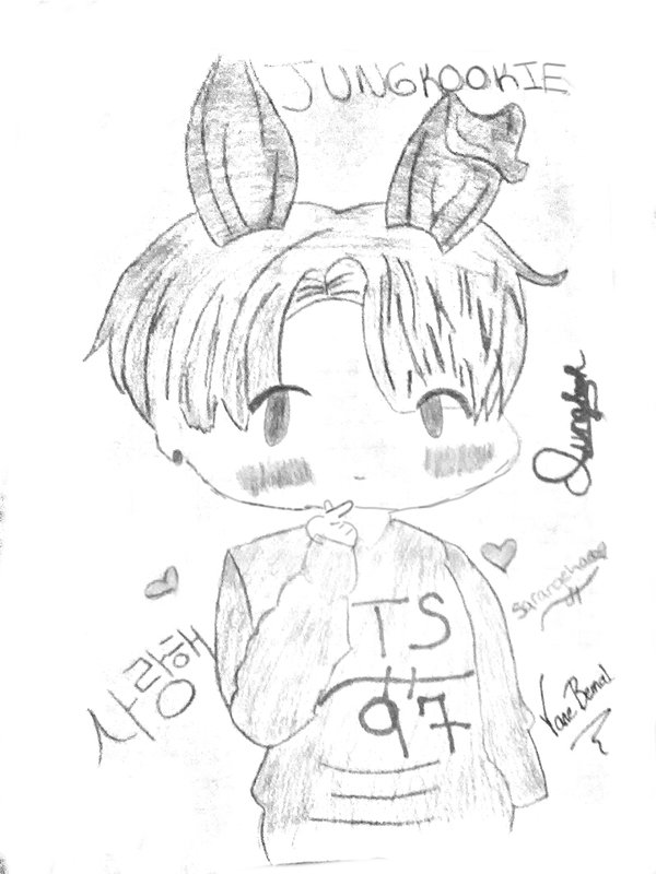 600x800 Jeon Jungkook Chibi By Ariaguitar
