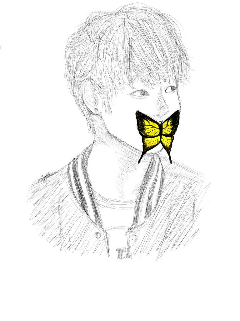 768x1024 Jungkook Sketch Da Amino Amino