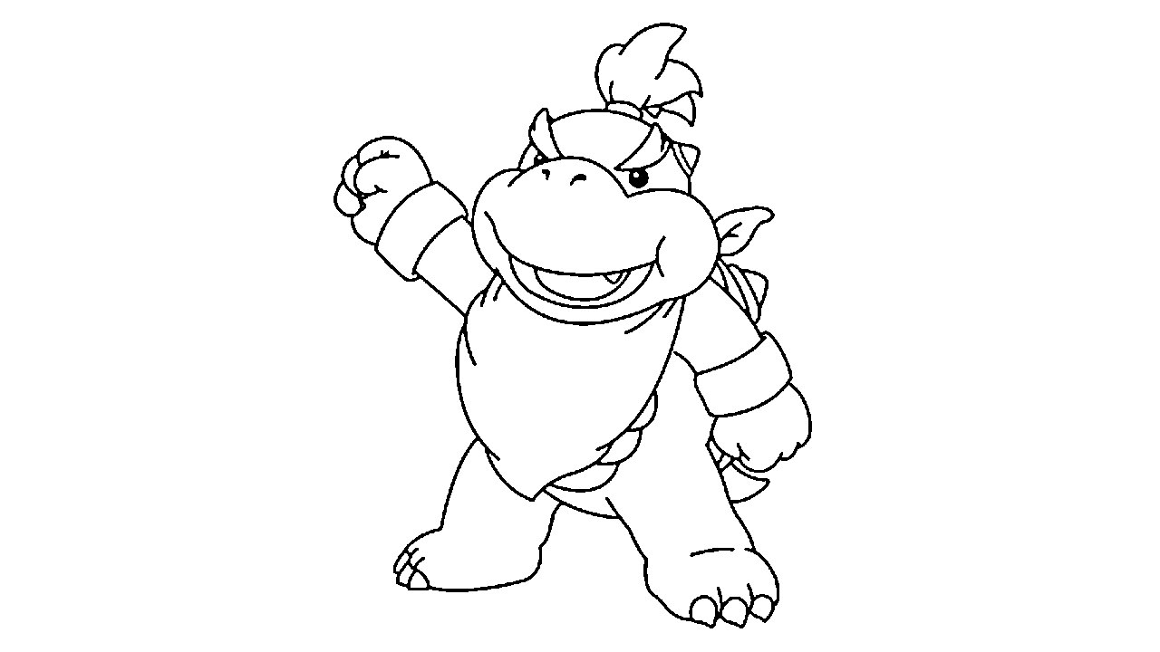 1280x720 How To Draw Bowser Junior