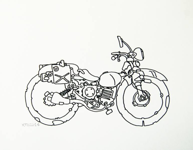 770x597 Saatchi Art Moto 1 Drawing By Rodolpho Bertolini Junior