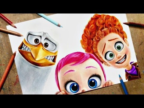 480x360 Storks Speed Drawing Drawing Junior, Tulip Amp The Baby