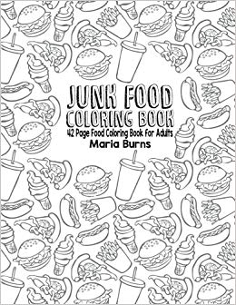 260x336 Junk Food Coloring Book 42 Page Food Coloring Book For Adults