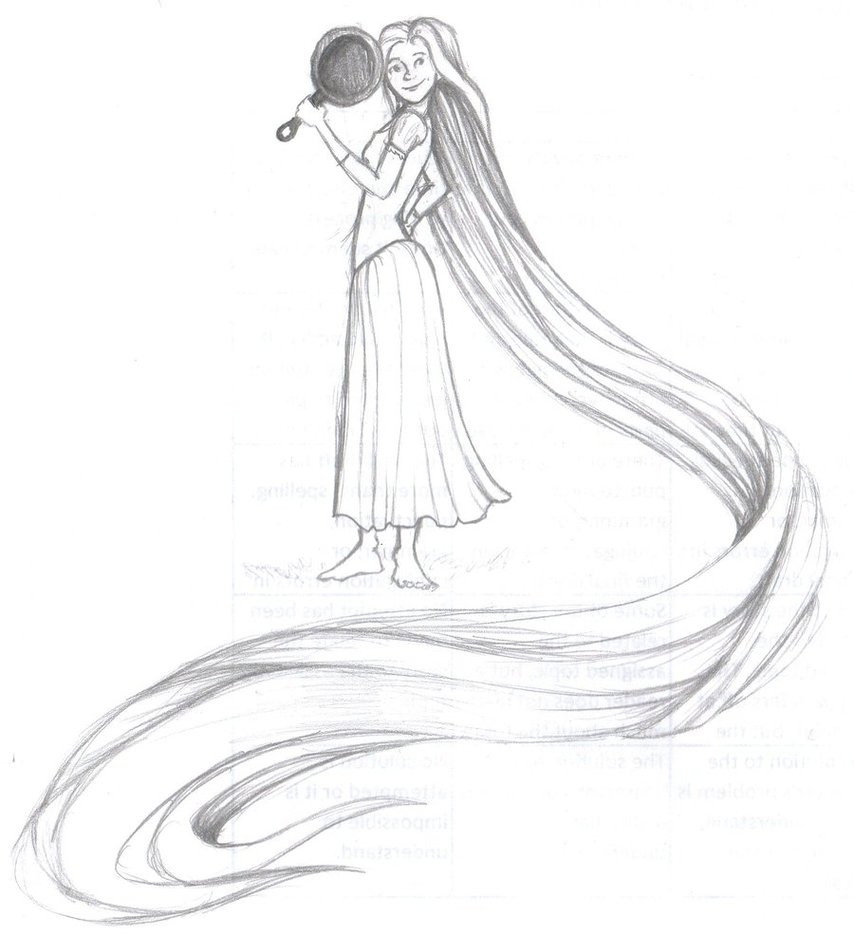 854x935 Rapunzel Doodle By Kd Dragon