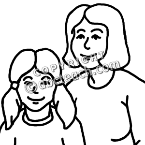 300x300 Collection Of Daughter Clipart Black And White High Quality