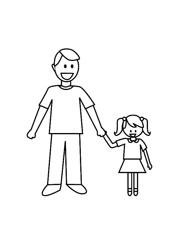 600x776 Collection Of Father Daughter Dance Coloring Pages High
