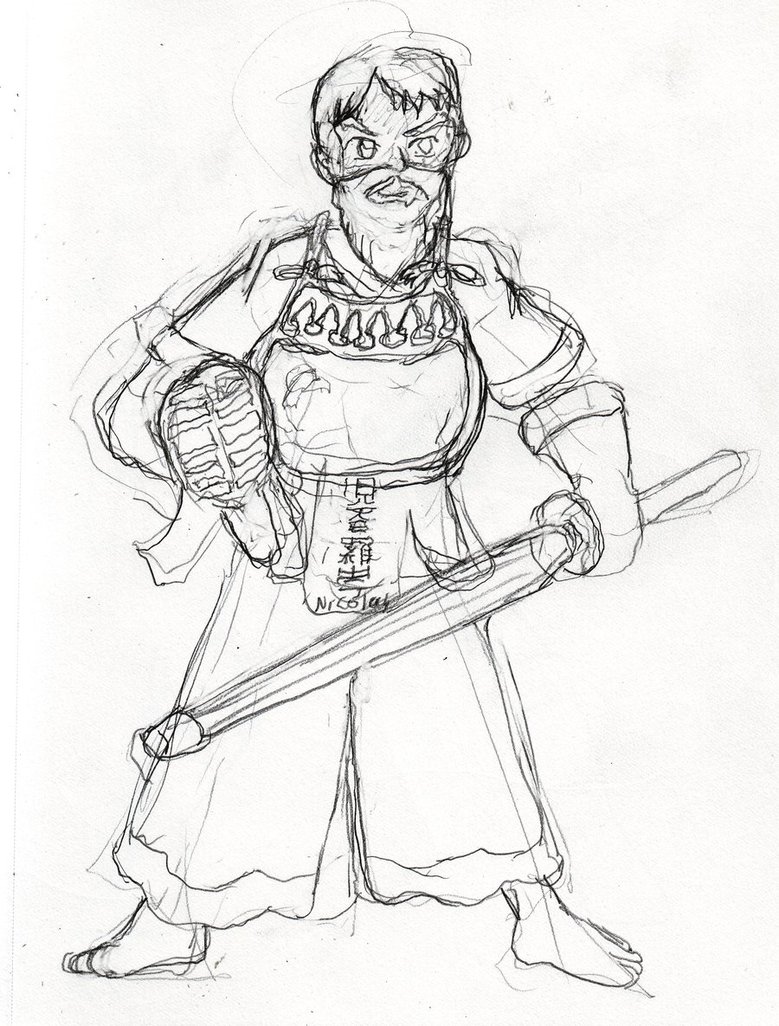 779x1026 Kendo Santa Pencil By Nogistune