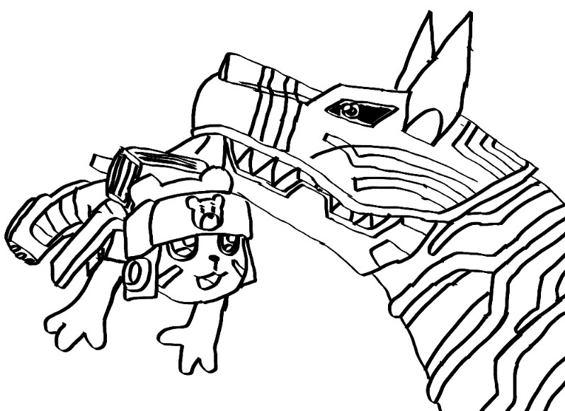 798x581 Kendo Garurumon And Kumamon By Jackthegriffin