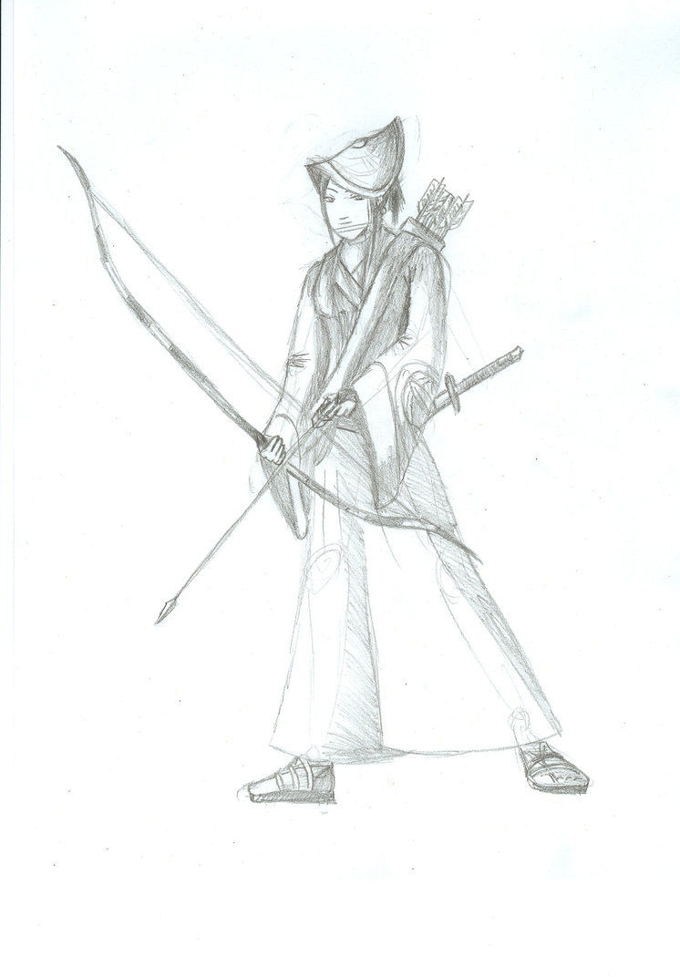 746x1072 Samurai Archer Girl By Aneirin Aryon