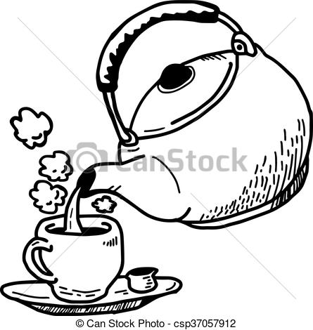 445x470 Illustration Vector Hand Drawn Doodle Ofct Of Pouring