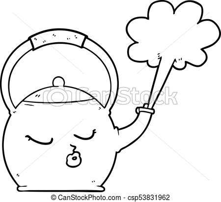 450x411 Cartoon Boiling Kettle.