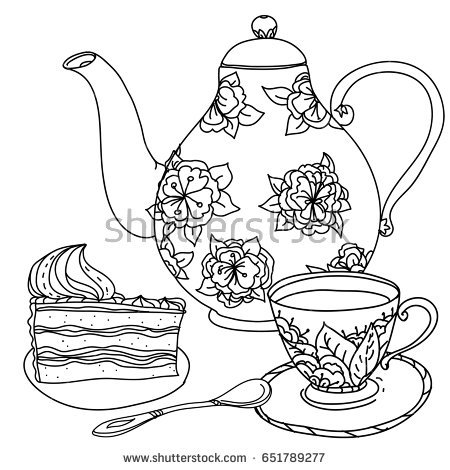 450x470 Drawn Teapot Cup