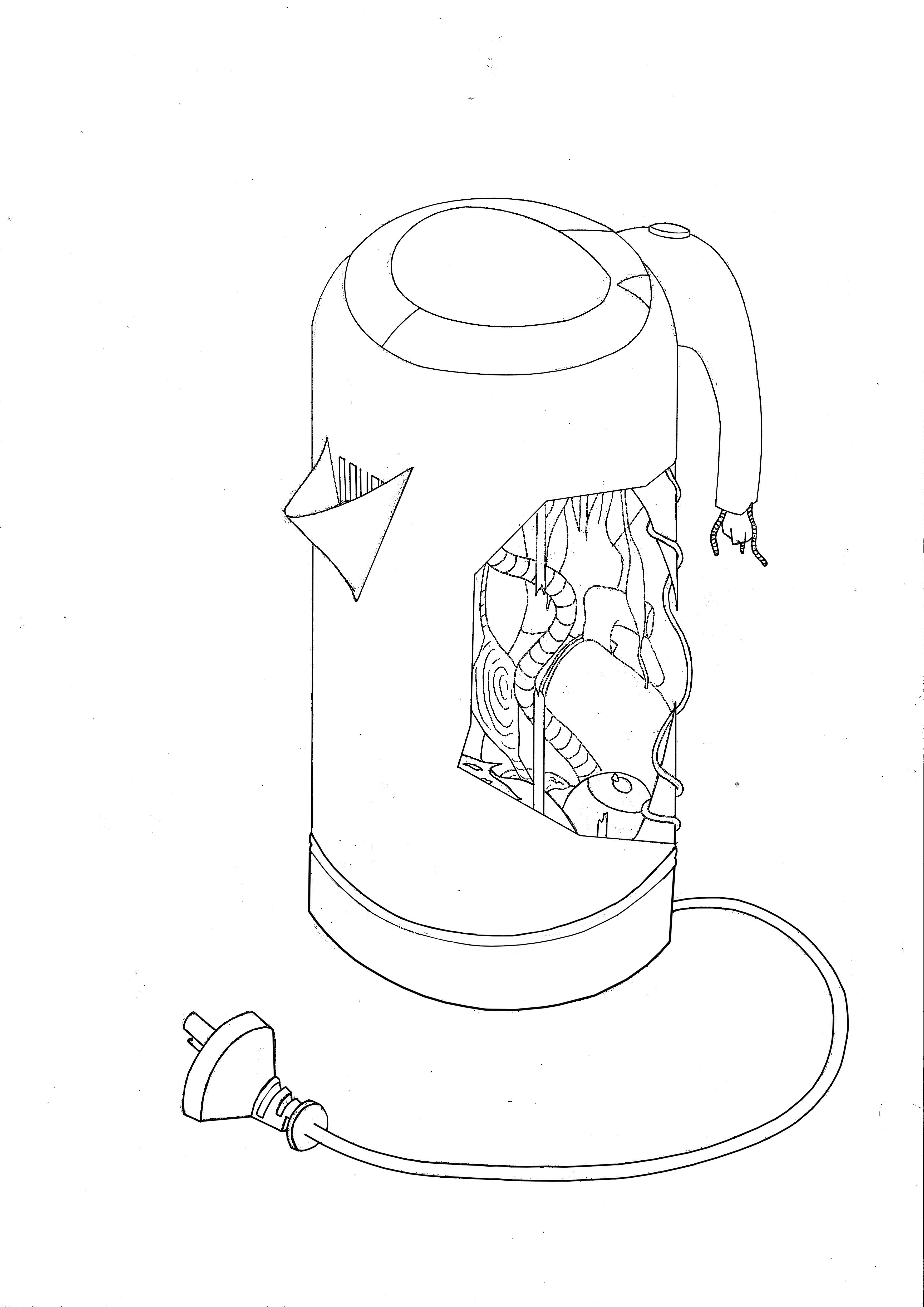 3508x4961 Fine Liner Drawing Of Kettle Prior To Photo Shop Yr 9 Graphics