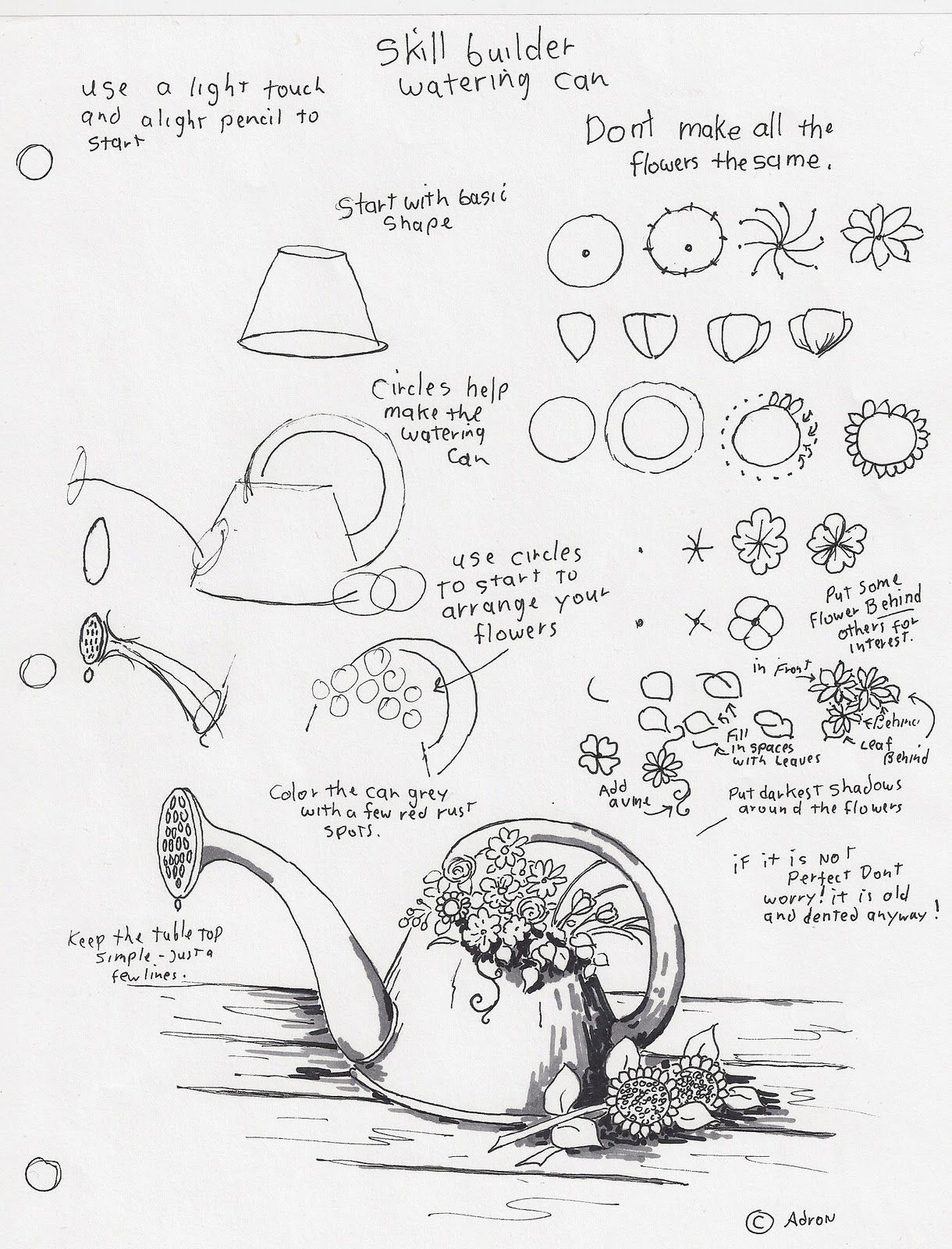 1220x1600 How To Draw A Kettle Filled With Flowers Cool Drawing