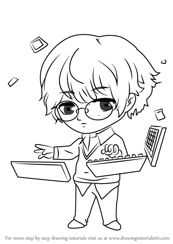 567x800 Learn How To Draw Keyboard Guest From Mystic Messenger (Mystic