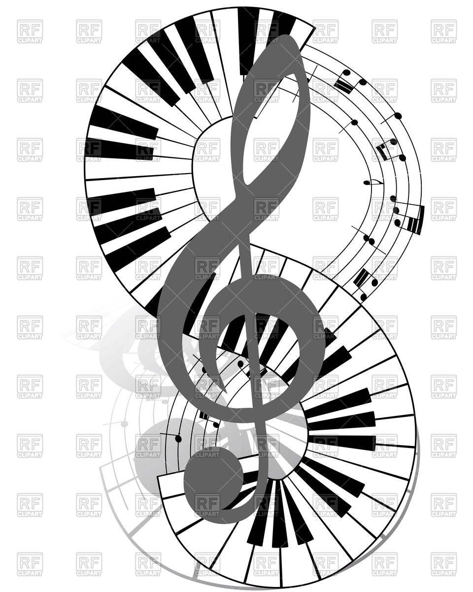 960x1200 Musical Notes Staff With Piano Keyboard Vector Image Vector