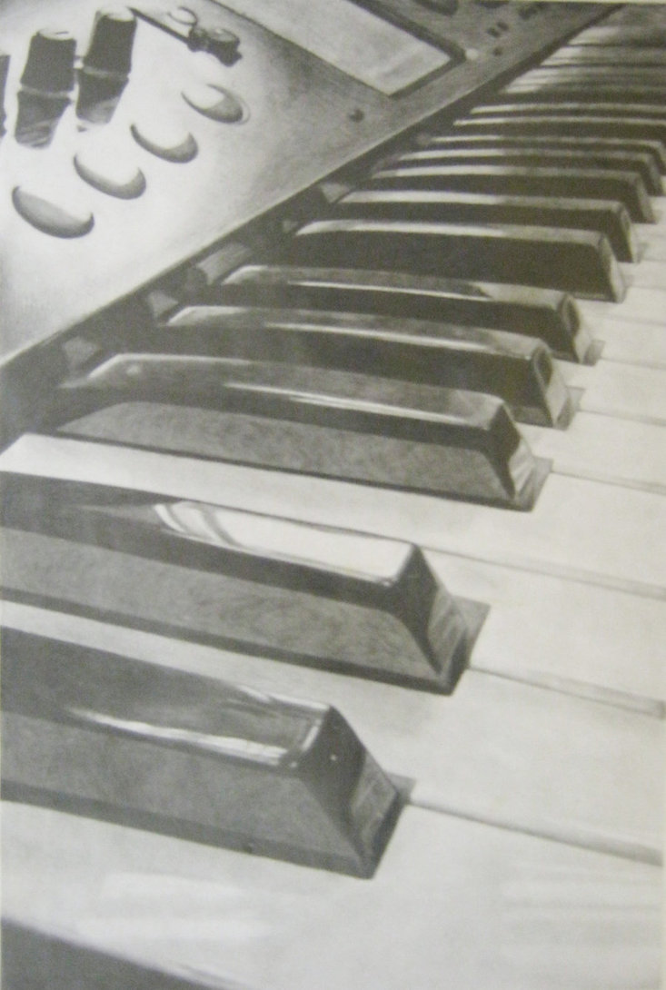 733x1090 Keyboard Pencil Drawing By Rileydoodle