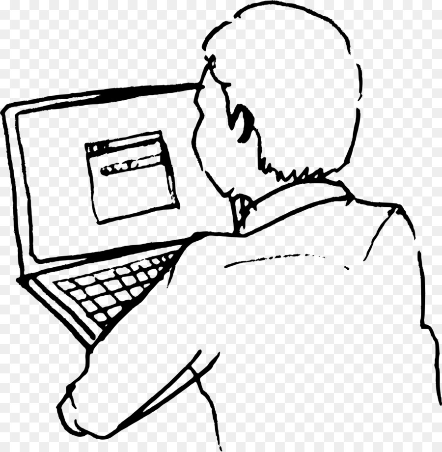 900x920 Laptop Computer Keyboard Line Art Clip Art