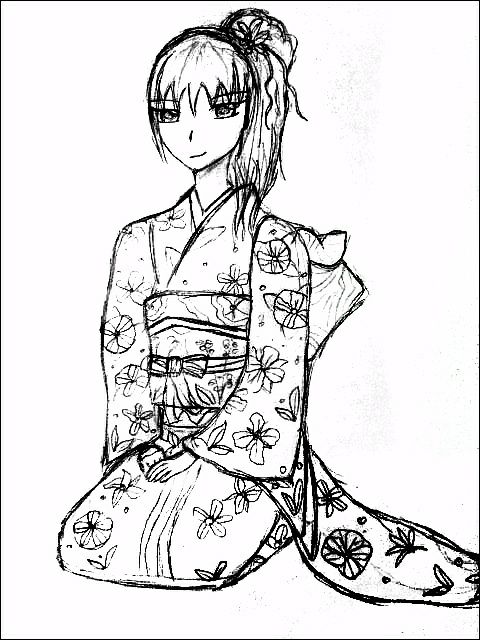 480x640 Cute Kimono Girl In Progress~ By Tachana24