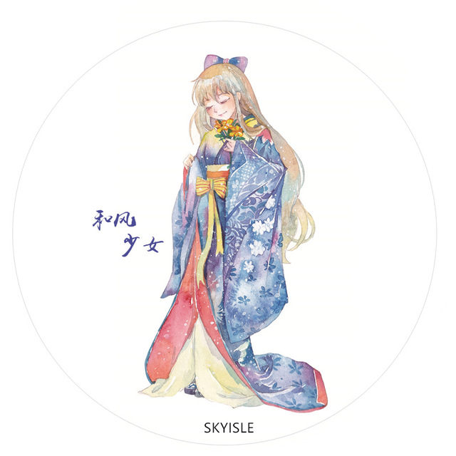 640x640 4cm Wide Beautiful Kimono Girl Washi Tape Adhesive Tape Diy