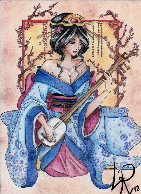 600x825 Kimono Girl By Byrsa