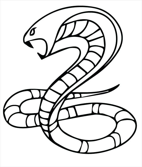 600x707 Snake Coloring Pages King Cobra Snake Coloring Page Cute Snake