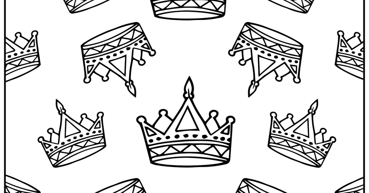 1200x630 Free Printable Coloring Page King Crown