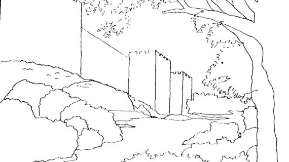 570x320 Line Drawing Landscape