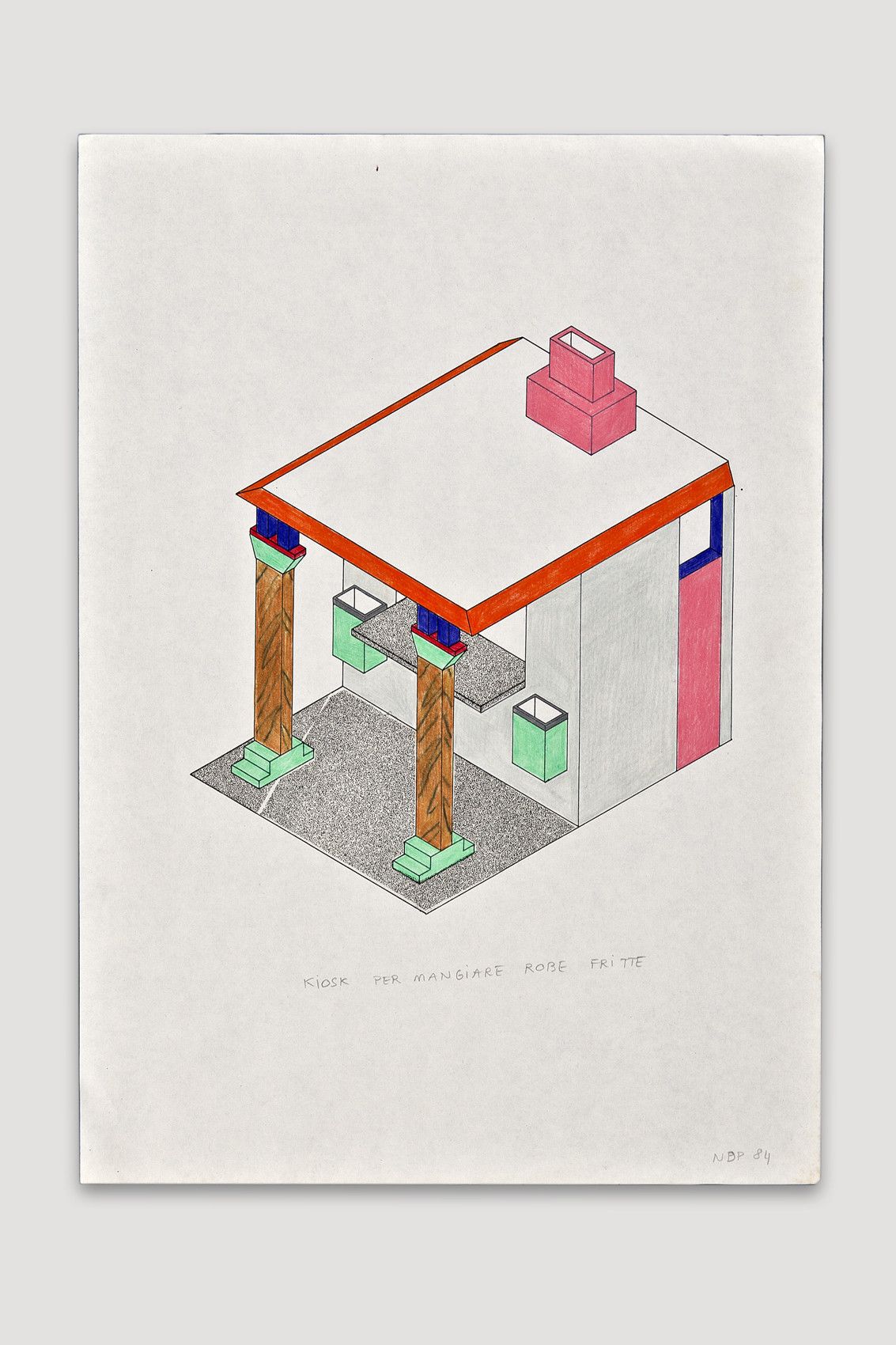 1133x1700 Kiosk Per Mangiare Robe Fritte Drawing By Nathalie Du Pasquier