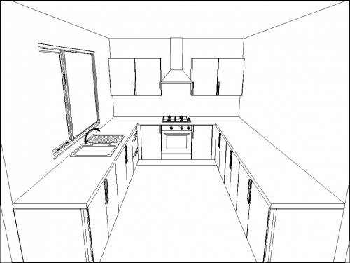 500x375 Collection Of Kitchen Layout Drawing High Quality, Free