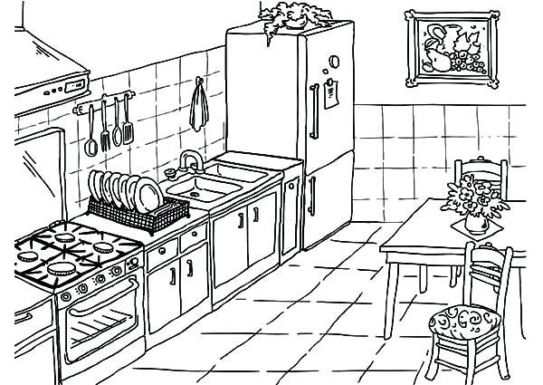 600x425 Kitchen Drawing Drawing Perspective New On Fresh Draw Co Plans